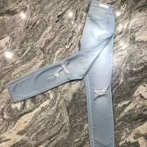 Articles of Society denim distressed raw hem